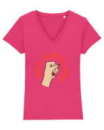 Girls Support Girls Tricou mânecă scurtă guler V Damă Evoker