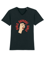 Girls Support Girls Tricou mânecă scurtă guler V Bărbat Presenter