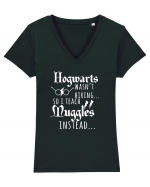 Hogwarts Teacher Tricou mânecă scurtă guler V Damă Evoker