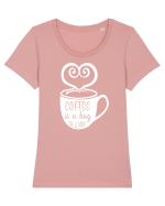 Hug in a Mug Tricou mânecă scurtă guler larg fitted Damă Expresser