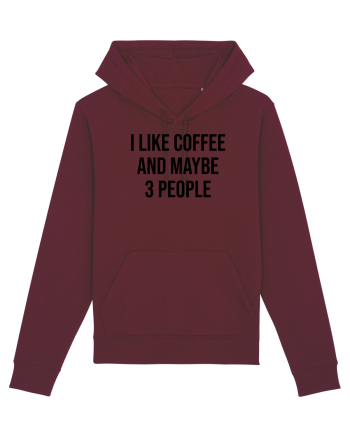 I Like Coffee Burgundy