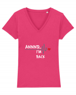 Im Back Tricou mânecă scurtă guler V Damă Evoker