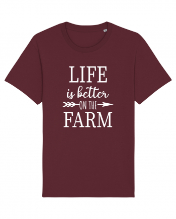 Life is better on the Farm Burgundy