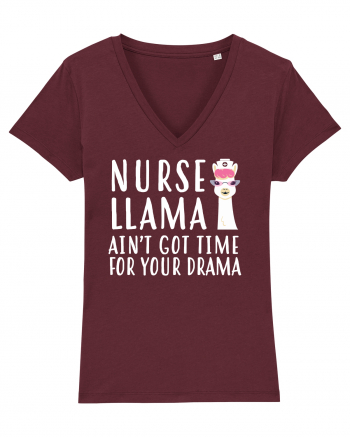 Llama Nurse Burgundy