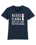 Llama Nurse Tricou mânecă scurtă guler V Bărbat Presenter