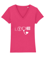 Lover Nurse Tricou mânecă scurtă guler V Damă Evoker