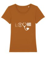 Lover Nurse Tricou mânecă scurtă guler larg fitted Damă Expresser