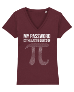 Math Pi Tricou mânecă scurtă guler V Damă Evoker