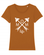 Mom Life Tricou mânecă scurtă guler larg fitted Damă Expresser