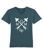 Mom Life Tricou mânecă scurtă guler V Bărbat Presenter