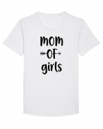 Mom OF gIRLS Tricou mânecă scurtă guler larg Bărbat Skater