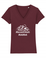 Mountain Mama Tricou mânecă scurtă guler V Damă Evoker