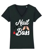Nail Boss Tricou mânecă scurtă guler V Damă Evoker