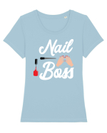 Nail Boss Tricou mânecă scurtă guler larg fitted Damă Expresser