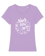 Never Grow Up Tricou mânecă scurtă guler larg fitted Damă Expresser
