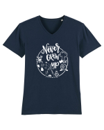Never Grow Up Tricou mânecă scurtă guler V Bărbat Presenter