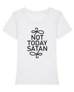 Not Today Satan Tricou mânecă scurtă guler larg fitted Damă Expresser