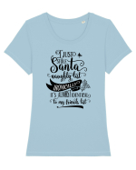 Lista lui Moș Crăciun Tricou mânecă scurtă guler larg fitted Damă Expresser