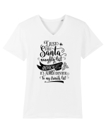 Lista lui Moș Crăciun Tricou mânecă scurtă guler V Bărbat Presenter