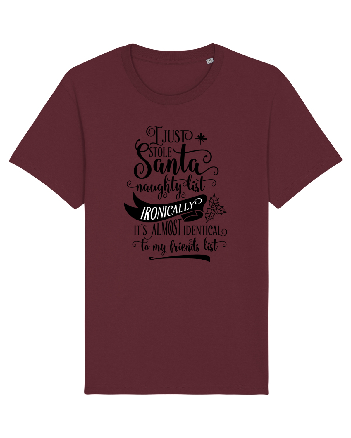 Tricou mânecă scurtă Unisex Rocker Burgundy