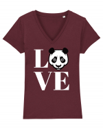 Panda Love Tricou mânecă scurtă guler V Damă Evoker