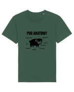 Pug Anatomy Tricou mânecă scurtă Unisex Rocker