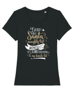 Lista lui Moș Crăciun Tricou mânecă scurtă guler larg fitted Damă Expresser