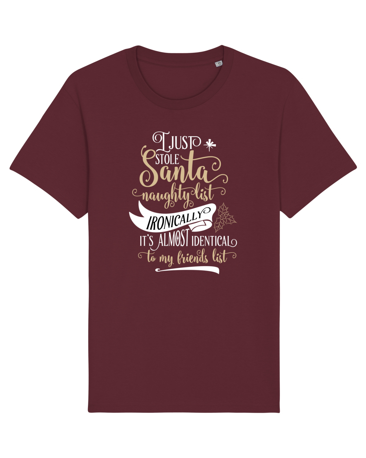 Tricou mânecă scurtă Unisex Rocker Burgundy