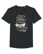 Lista lui Moș Crăciun Tricou mânecă scurtă guler larg Bărbat Skater
