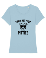 Show your Pitties Tricou mânecă scurtă guler larg fitted Damă Expresser