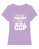 Sleep With A Cop Tricou mânecă scurtă guler larg fitted Damă Expresser