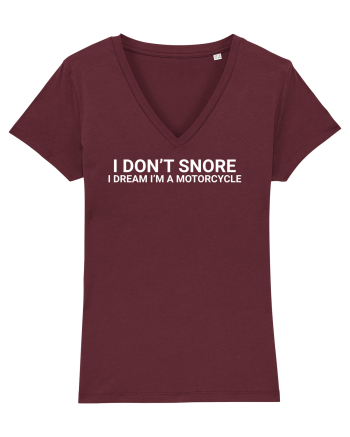 I dont Snore Moto Burgundy