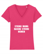 Strong Mama Tricou mânecă scurtă guler V Damă Evoker