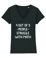Struggle with Math Tricou mânecă scurtă guler V Damă Evoker