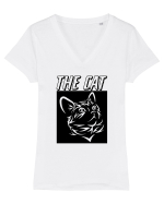 The Cat Tricou mânecă scurtă guler V Damă Evoker