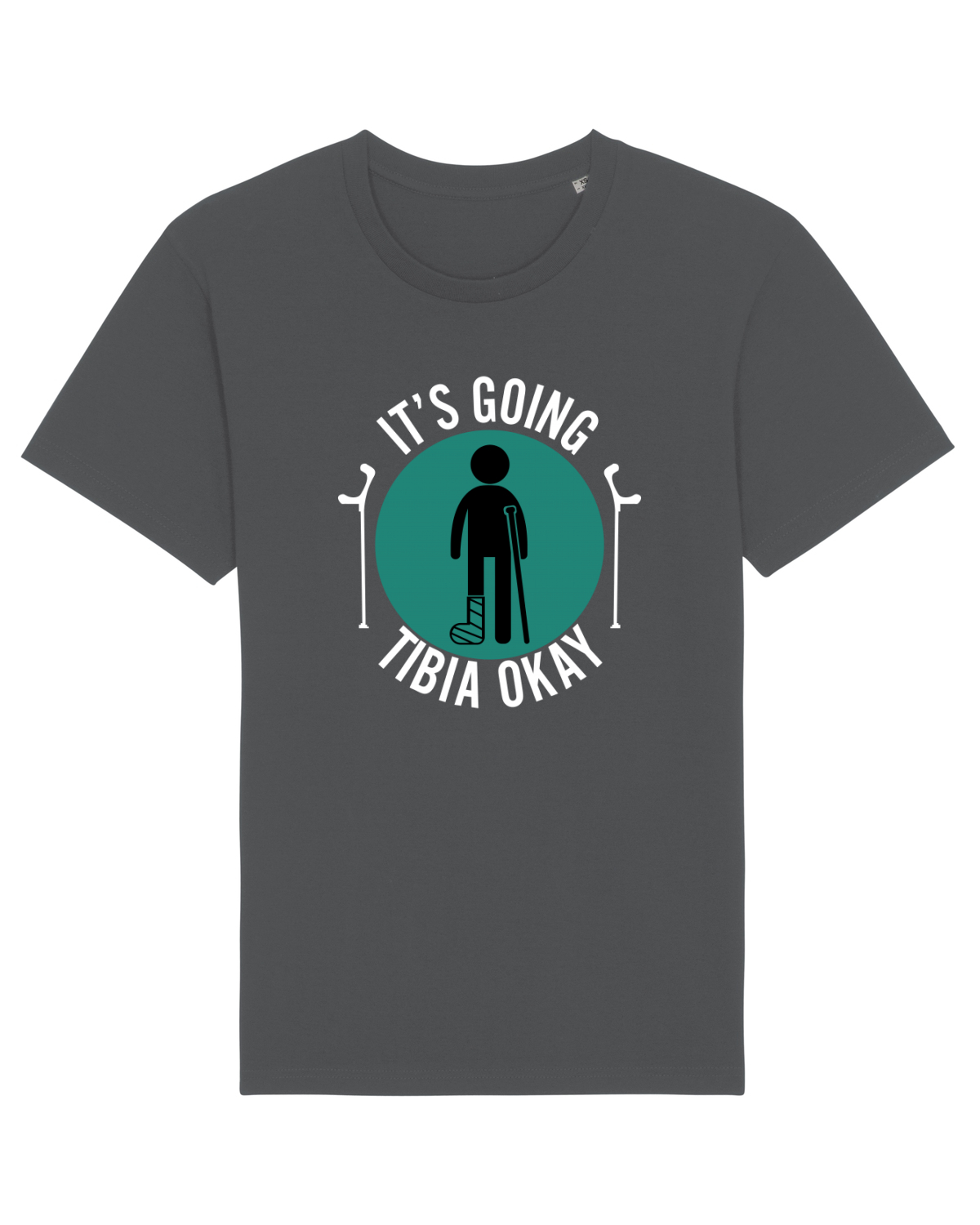 Tricou mânecă scurtă Unisex Rocker Anthracite