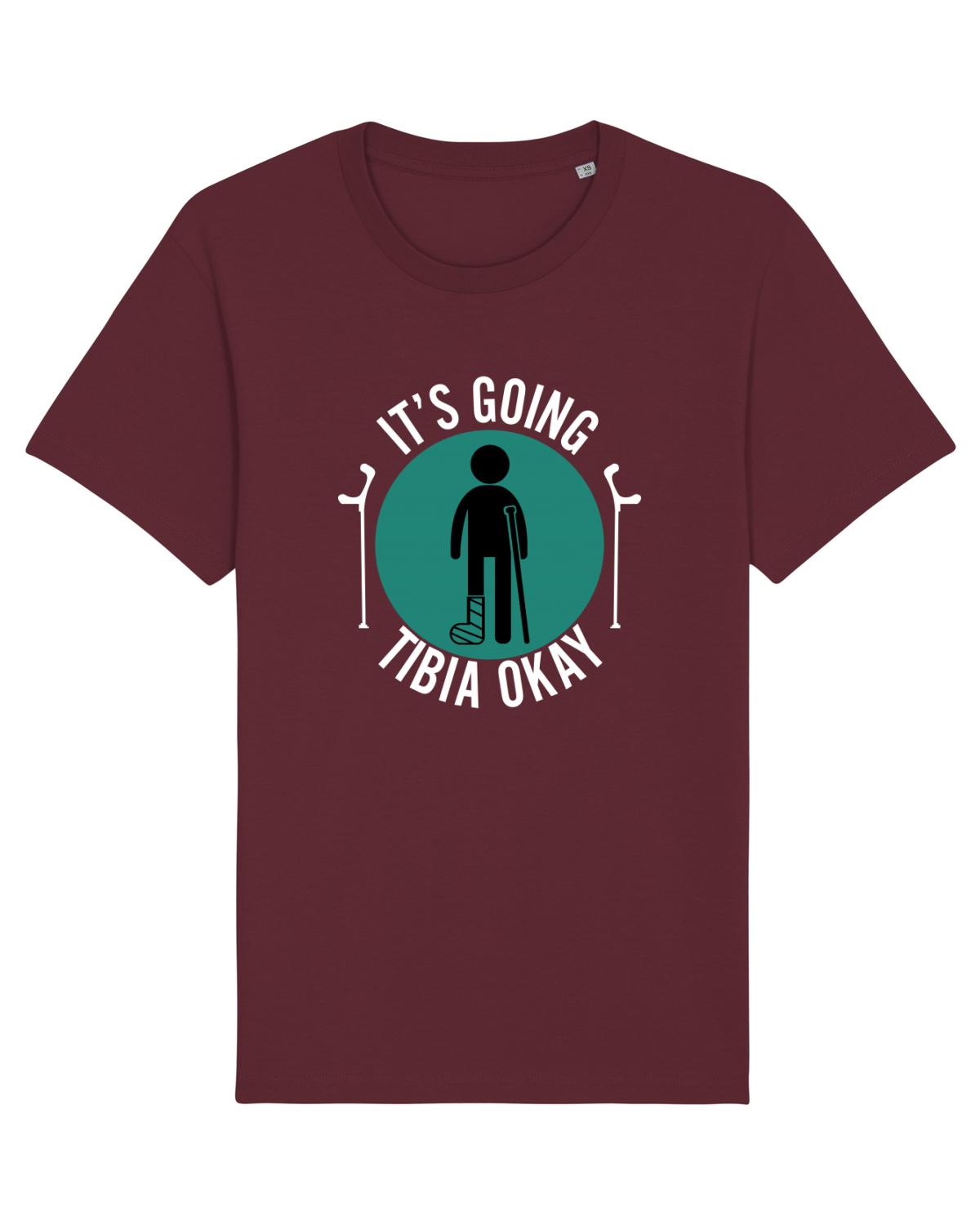 Tricou mânecă scurtă Unisex Rocker Burgundy