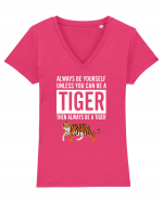 Tiger Shirt Tricou mânecă scurtă guler V Damă Evoker