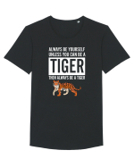 Tiger Shirt Tricou mânecă scurtă guler larg Bărbat Skater