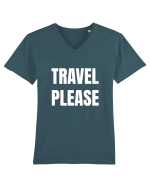 Travel Please Tricou mânecă scurtă guler V Bărbat Presenter