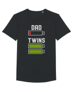 Twins Dad Tricou mânecă scurtă guler larg Bărbat Skater