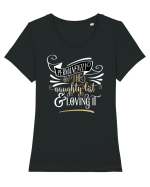 Permanent pe “lista neagră” Tricou mânecă scurtă guler larg fitted Damă Expresser