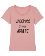 Vaccines Causes Adults Tricou mânecă scurtă guler larg fitted Damă Expresser