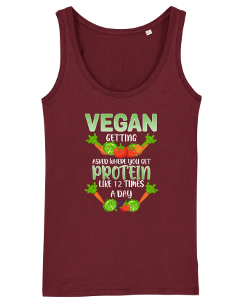 Vegan Protein Funny Burgundy
