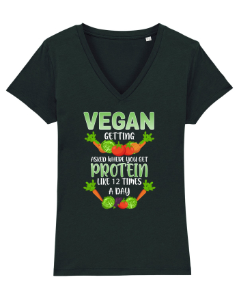 Vegan Protein Funny Black
