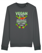 Vegan Protein Funny Bluză mânecă lungă Unisex Rise
