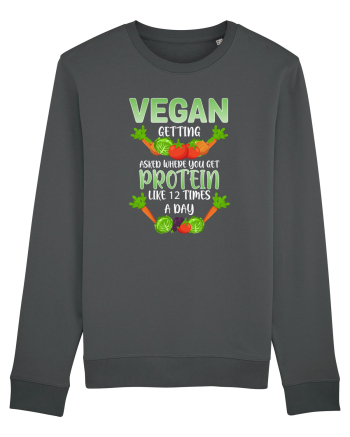 Vegan Protein Funny Anthracite