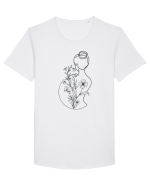 Silueta Feminin Floral Tricou mânecă scurtă guler larg Bărbat Skater