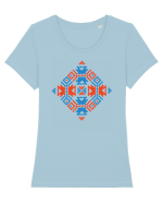 Cusatura din Moldova Tricou mânecă scurtă guler larg fitted Damă Expresser