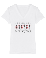 dance like nobody's watching Tricou mânecă scurtă guler V Damă Evoker